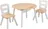 KidKraft Dřevěný set stůl s 2 židlemi, přírodní/bílá