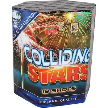 Zábavní pyrotechnika PyroMoravia Ohňostroj Colliding stars - baterie 19 ran BA19-4808