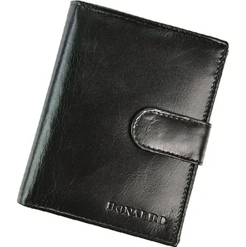 Peněženka Černá pánská kožená peněženka Ronaldo N4L-VT s upínkouČerná kožená peněženka Ronaldo RM-06L-CFL s upínkou