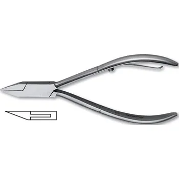 Kleště na nehty VÝPRODEJ: ​Kiepe Ingrow Nail Nipper Flat Spring Split Tip Box Joint 0692.11 - kleště na nehty