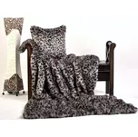 LINDART přehoz na postel GREY LEOPARD 140 x 200 cm - vyrobeno v Česku
