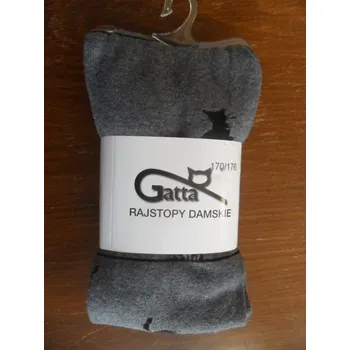 Dámské punčochy Dámské bavlněné punčochové kalhoty Gatta s kočkami tmavě šedé (bavlněné zimní punčochové kalhoty)