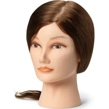 BraveHead Female medium 9860- cvičná hlava, 100% lidské vlasy, 35 - 40 cm