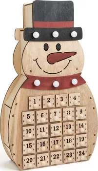 Vánoční dekorace Small foot by Legler Dřevěný adventní kalendář sněhulák 40 cm