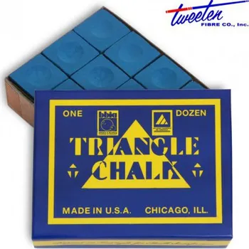 Kulečník křída Triangle modrá 12 ks US-B-12B