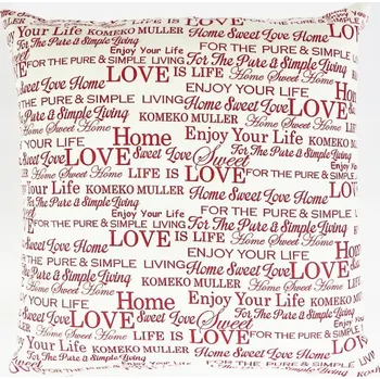 Dekorativní polštářek HEDVA ČESKÝ BROKÁT Povlak 100% bavlna 40x40 text červená