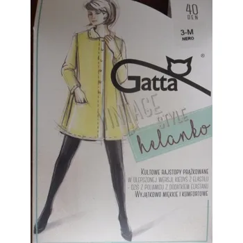 Dámské punčochy Punčochové kalhoty 40den Gatta HELANKO nero (punčochové kalhoty-retro)