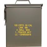 Bedna na munici US M9 CAL.50 s potiskem - olivová