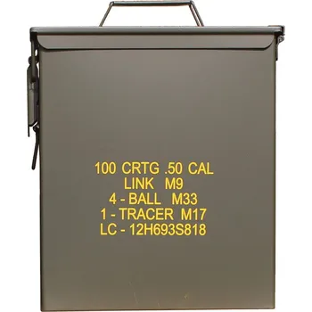 Úložný box Bedna na munici US M9 CAL.50 s potiskem - olivová