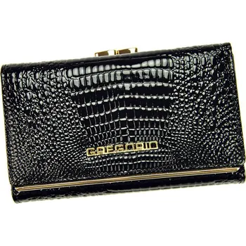 Černá lesklá kožená peněženka Gregorio SLL108