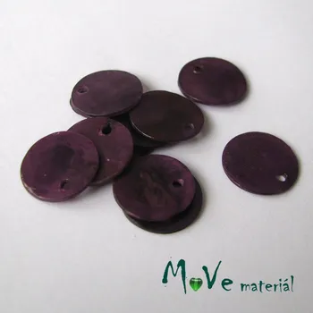 Dětské navlékací korálky Perleťové penízky 13mm, 10ks, fialové