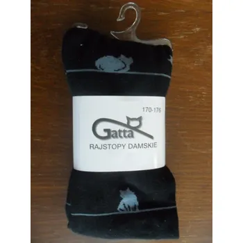 Dámské punčochy Dámské bavlněné punčochové kalhoty Gatta s kočkami černé 158/164 (bavlněné zimní punčochové kalhoty)