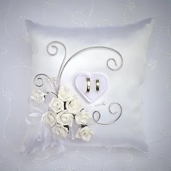 Svatební dekorace Polštářek pod prstýnky PD bílý