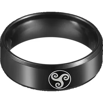 Prsten Prstýnek Teen Wolf (Vlčí mládě) - ocel - černá (Prsten Triskelion - Vlčí mládě)
