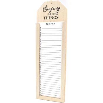 Obraz Nekupto Home Decor Dřevěná dekorace tabulka s blokem 38 x 12 cm