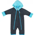 tyrkysovo-černý softshellový overal