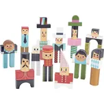 Vilac Dřevěné kostky postavičky 50 dílůl