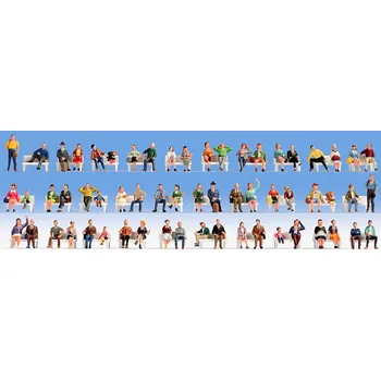 Modelová železnice NOCH 46071 TT Figurky - sedící 60ks NO46071