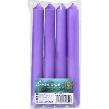 Svíčka ZTRADE Svíčka domácí Emocio Classic 4 ks 20 x 160 cm fialová