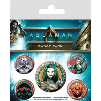 Placky Aquaman set 5 kusů
