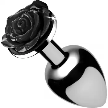 Anální kolík Booty Sparks Black Rose Butt Plug Large