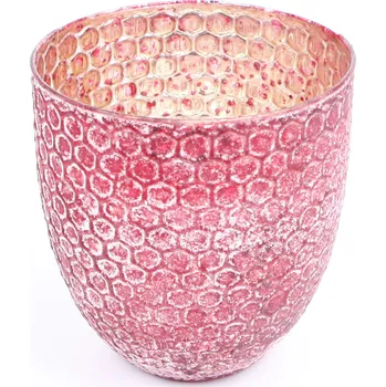 Květináč Obal sklo 15x16cm růžová patina (BGI 2017OF-1267/P)