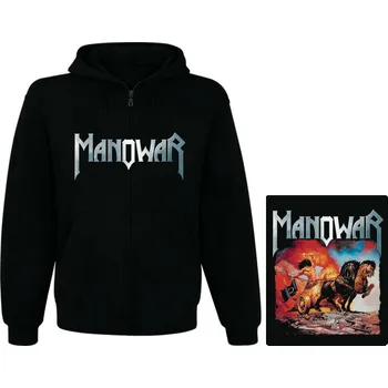 Pánská mikina mikina s kapucí a zipem Manowar - Demons, Dragons and Warriors