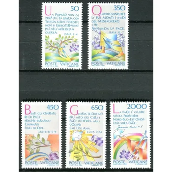 Poštovní známka (1986) MiNr. 889 - 893 ** - Vatikán - Mezinárodní rok míru