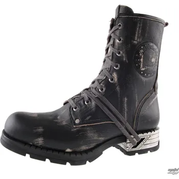 Pánská zimní obuv boty kožené pánské - Motorosk Negro - NEW ROCK - M.MR001-C4 - 41