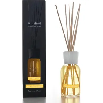 Aroma difuzér Millefiori Milano Natural Legni e Fiori d’Arancio 500 ml dřevo, pomerančové květy