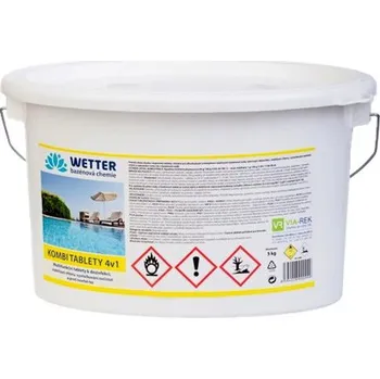 Bazénová chemie Multifunkční tablety do bazénu 4v1 Wetter 5kg