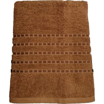 JAHU Stripe Osuška Proužek 70 x 140 cm, hnědá