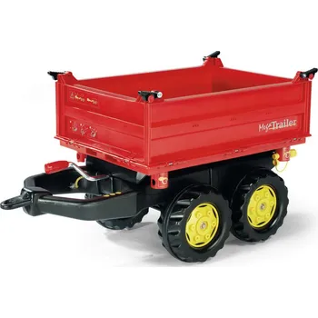 autíčko Rolly Toys Vlečka s šnekovým vyklápěním do 3 stran 2osá červená