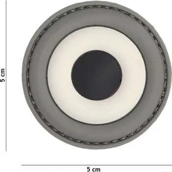 Nášivka Gumová nášivka 101 Inc znak Royal Air Force - šedá
