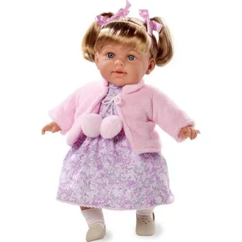 Panenka Panenka Arias Smějící se vonící 42cm panenka v růžových šatech poslední kus