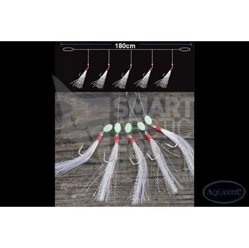 Rybářský háček Návazcový systém Aquantic Makrele Velikost: 1/0, Návazec: A