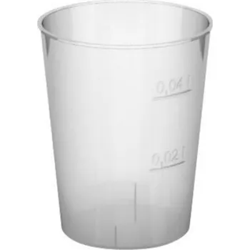 Jednorázové nádobí Kelímek plastový 0,02 l - 0,04 l, čirý, 50 ks
