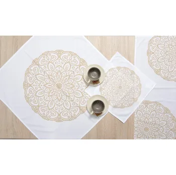 ubrus Ubrus Mandala zlatá 40x70