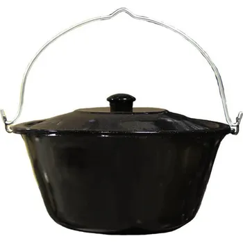Outdoor vaření Smaltovaný kotlík 16 L + smaltovaná poklice