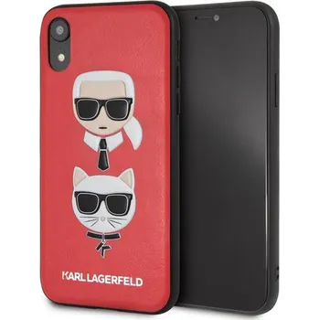 Karl Lagerfeld Karl and Choupette pro iPhone XR červené Pouzdro na mobilní telefon Karl Lagerfeld Karl and Choupette pro iPhone XR červené