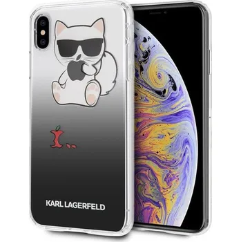 Pouzdro na mobilní telefon Karl Lagerfeld Fun Eaten Apple Hard Case pro iPhone XS Max černé