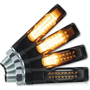 Osvětlení pro motocykl Sekvenční LED blinkry EVO kovové, "běžící světlo", pár