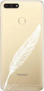 Pouzdro na mobilní telefon iSaprio Writing By Feather white Honor 7A