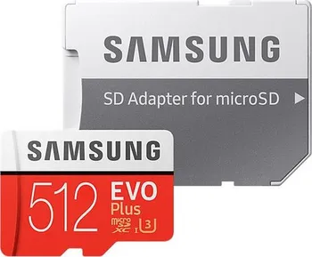 Paměťová karta Samsung EVO Plus microSDXC 512 GB + adaptér (MB-MC512GA/EU)