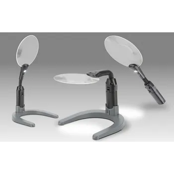 Lupa Lupa bez objímky a s ohebným stojánkem s osvětlením - LCH SMR13 - D 156A