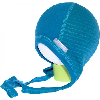 Kojenecké oblečení tyrkysová termolite čepička na zavazování