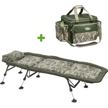 rybářské lehátko Mivardi Stealth Flat6 + kaprařská taška Stealth