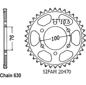 Řetězová sada pro motocykl Sifam Rozeta pro Suzuki 20470CZ42