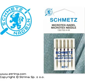 Příslušenství k šicímu stroji Jehly na mikrovlákno 130/705 H-M VCS 80 MICROTEX