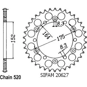 Auto-moto Sifam Rozeta pro Yamaha 20627CZ51